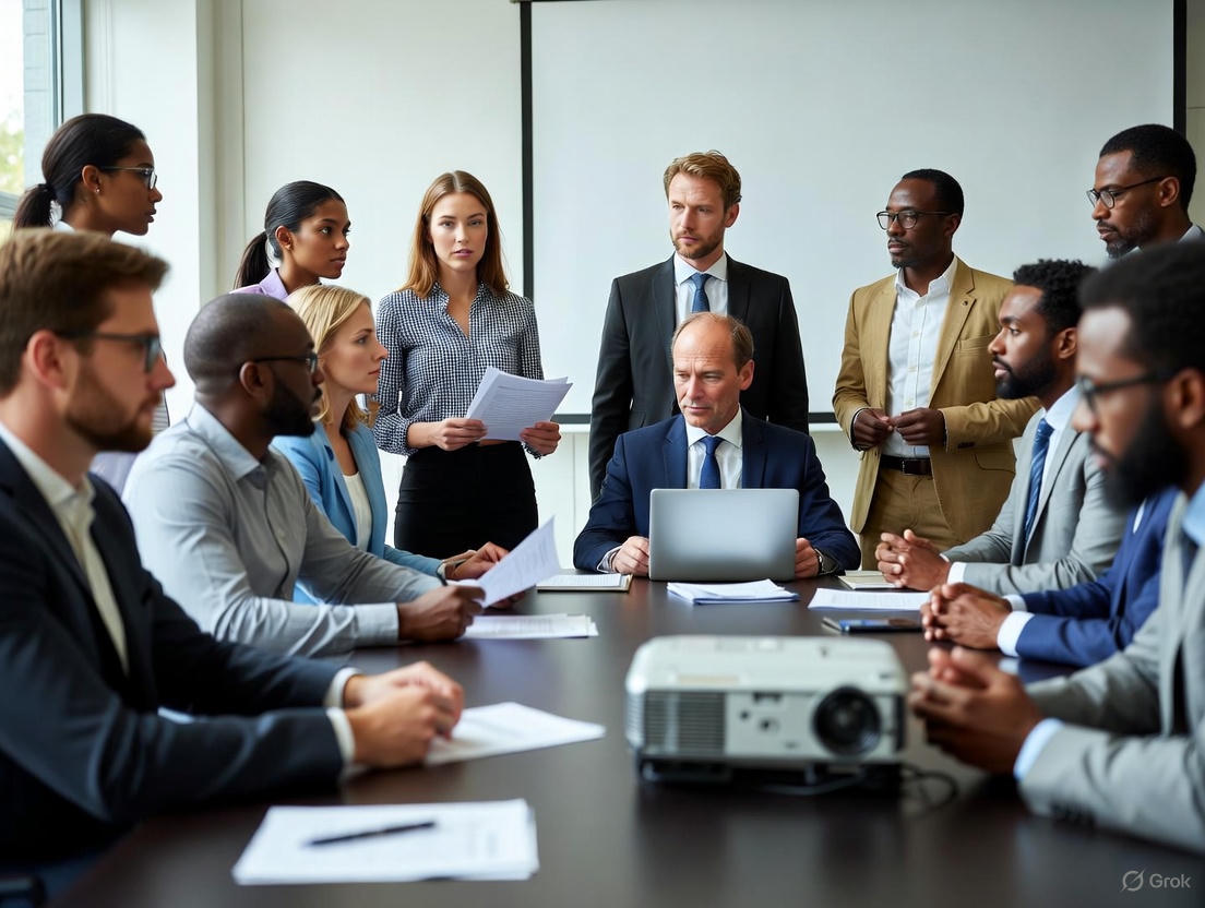 Professional team meeting